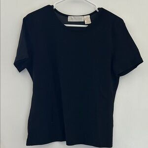 Dana Buchman Black Short Sleeve Tee